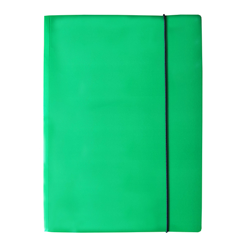 Gumis mappa karton A/4 zöld