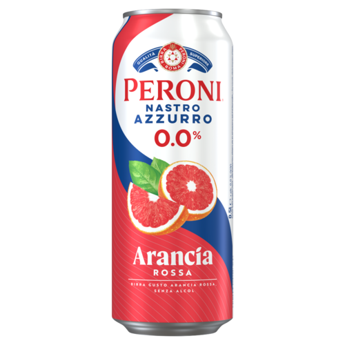 Peroni Nastro Azzurro Arancia Rossa alkoholmentes sör és vérnarancs ízű ital keveréke 0,0% 0,5 l