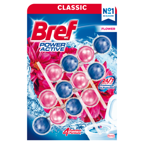 Bref Power Active Flower WC frissítő 3 x 50 g