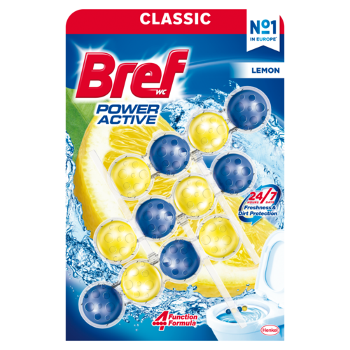 Bref Power Active Lemon WC frissítő 3 x 50 g