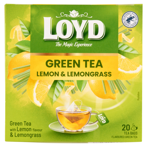 Loyd aromatizált zöld tea citrom és citromfű ízesítéssel 20 filter 30 g