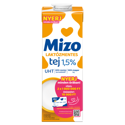 Mizo UHT zsírszegény, laktózmentes tej 1,5% 1 l
