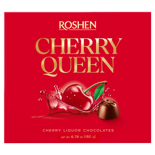 Roshen Cherry Queen étcsokoládés alkoholos-meggyes bonbon 192 g