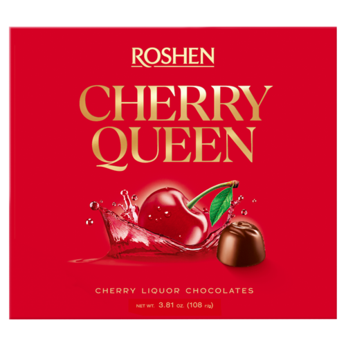 Roshen Cherry Queen étcsokoládés alkoholos-meggyes bonbon 108 g
