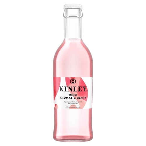 Kinley Pink Aromatic Berry szénsavas, vegyes bogyós gyümölcsízű üdítőital 250 ml