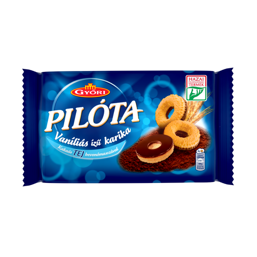 Győri Pilóta vaníliás ízű karika kakaós tejbevonómasszával 150 g