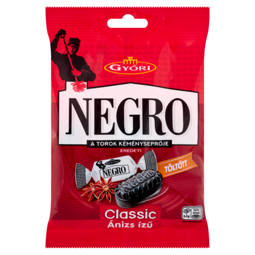 Győri Negro Classic ánizs ízű töltött keménycukorka 63 g