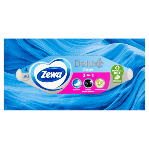 Zewa Deluxe Design dobozos illatmentes papír zsebkendő 3 rétegű 90 db