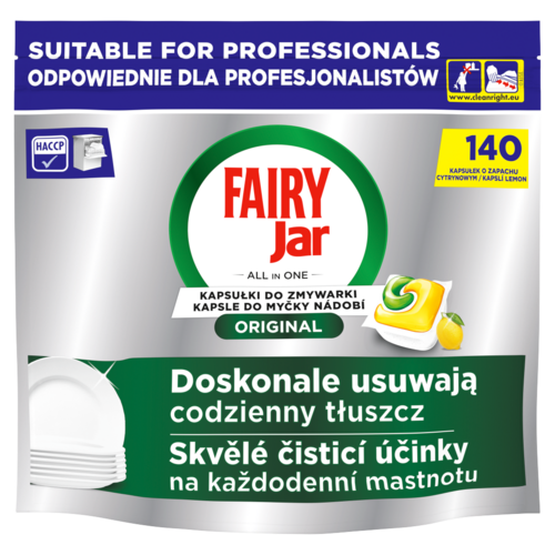 Jar Professional Original Friss Citromillattal, Mosogatókapszula, 140 Mosogatáshoz