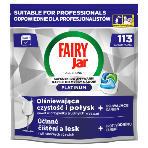 Jar Professional Platinum Mosogatókapszula, 113 Mosogatáshoz, Makulátlan Tisztaság És Ragyogás