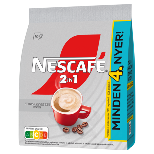 NESCAFÉ 2in1 Unsweetened Taste azonnal oldódó kávéspecialitás 10 x 8 g (80 g)