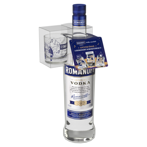 Romanoff vodka 37,5% 0,7 l + shot pohár
