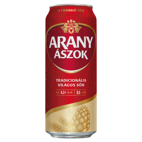 Arany Ászok tradicionális világos sör 4,3% 0,5 l
