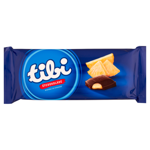Tibi ananász ízű krémmel töltött étcsokoládé 90 g