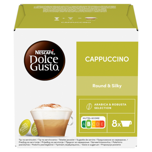 NESCAFÉ Dolce Gusto Cappuccino tej- és kávékapszula cukorral 16 db 186,4 g