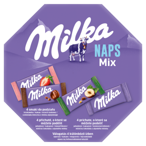 Milka Singles Mix alpesi tejcsokoládé válogatás 138 g