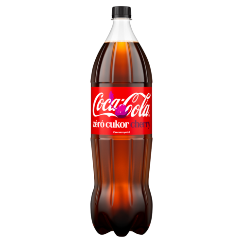Coca-Cola Cherry zéró cukor cola- és cseresznyeízű energiamentes szénsavas üdítőital 1,75 l