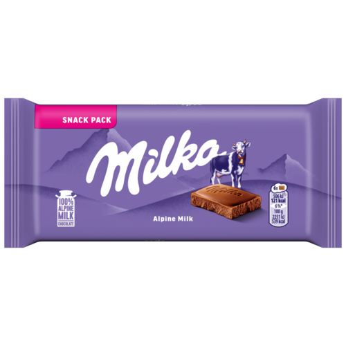 Milka alpesi tej felhasználásával készült tejcsokoládé 45 g