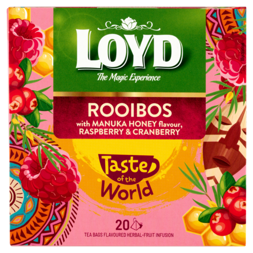 Loyd málna-áfonya ízű rooibos tea manuka mézzel 20 filter 34 g