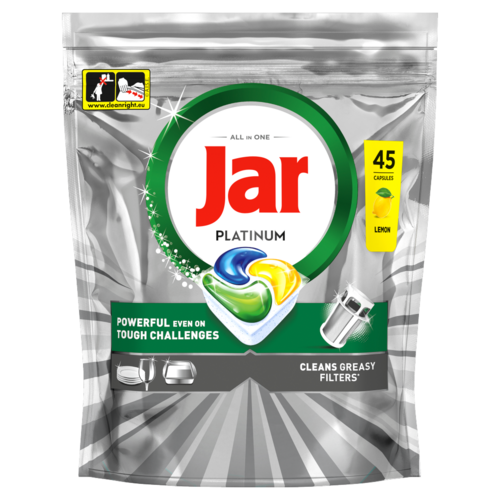 Jar Platinum Mosogatókapszula, Lemon, , 45 Mosogatókapszula
