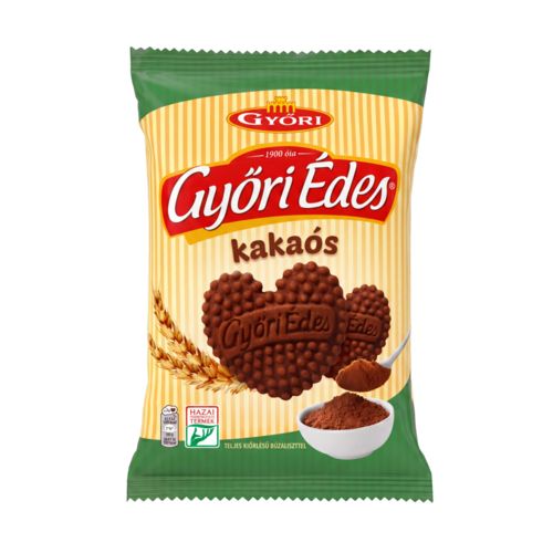 Győri Édes omlós, kakaós keksz teljes kiőrlésű búzaliszttel 150 g