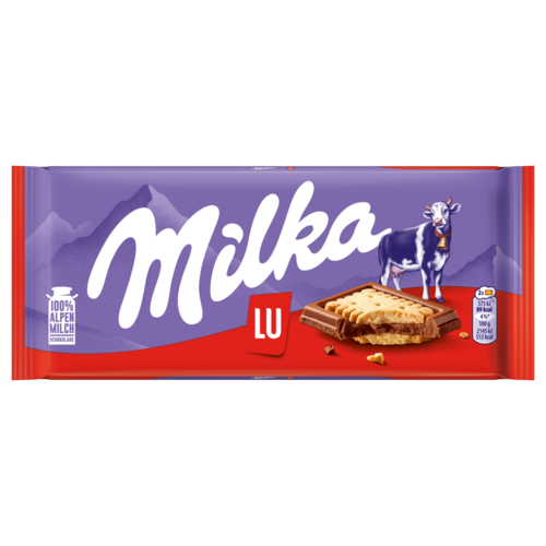 Milka alpesi tejcsokoládé ropogós keksszel 87 g