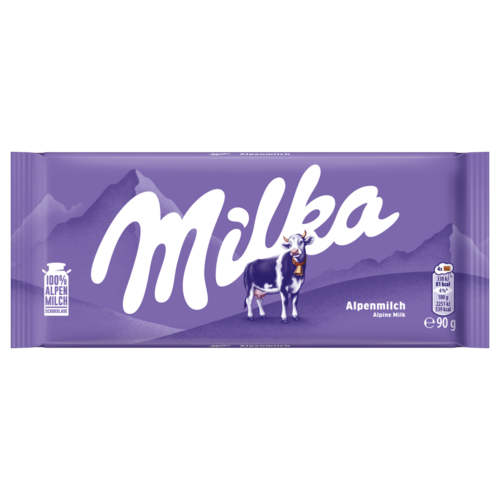 Milka alpesi tej felhasználásával készült tejcsokoládé 90 g