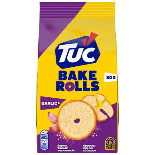 Tuc Bake Rolls fokhagymás kétszersült 80 g