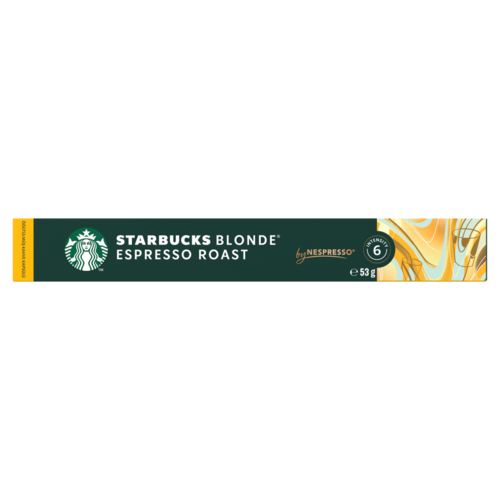 Starbucks by Nespresso Blonde Espresso Roast őrölt pörkölt kávé 10 kapszula 53 g