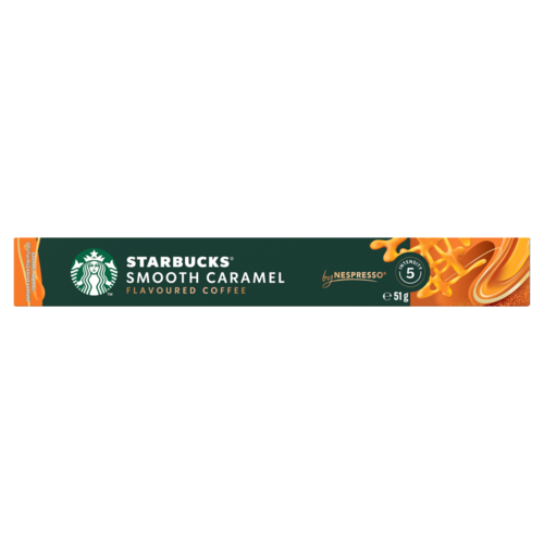 Starbucks by Nespresso Smooth Caramel karamellízű őrölt pörkölt kávé 10 kapszula 51 g