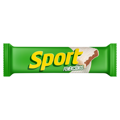 Sport fehér csokoládéval mártott rumos ízű kakaós szelet 31 g