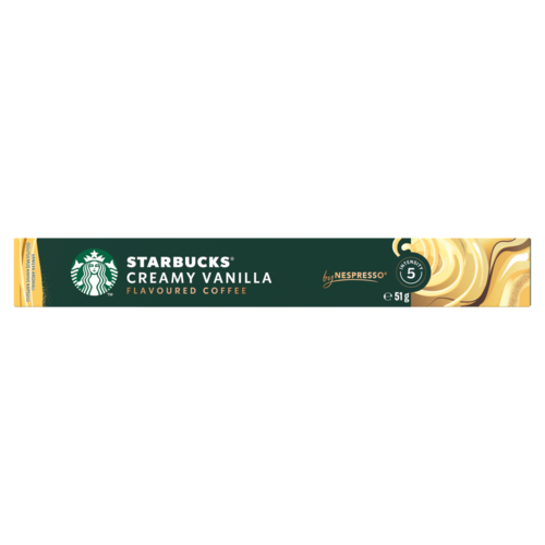 Starbucks by Nespresso Creamy Vanilla vaníliaízű őrölt pörkölt kávé 10 kapszula 51 g