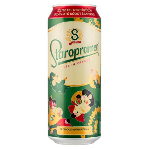 Staropramen minőségi világos sör 5% 0,5 l