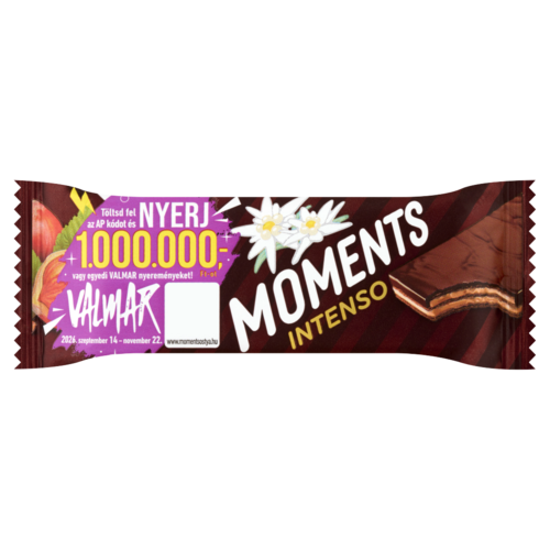 Moments Intenso mogyorós krémmel töltött kakaós ostyaszelet kakaós bevonómasszában 40 g