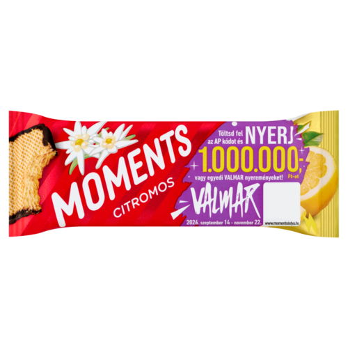 Moments kakaós bevonómasszába mártott, citromos krémmel töltött ostyaszelet 45 g