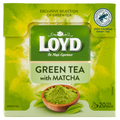 Loyd zöld sencha tea matcha-val filteres zöld tea 20 filter 30 g