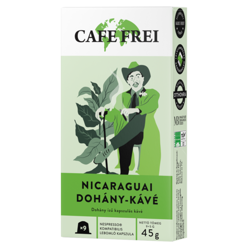 Cafe Frei nicaraguai dohány-kávé ízesített kapszulás kávé 9 x 5 g (45 g)