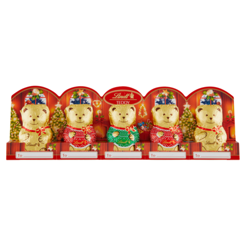 Lindt Teddy alpesi tejcsokoládé 5 x 10 g (50 g)