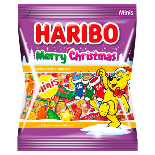 Haribo Merry Christmas Minis gyümölcsízű gumicukorka 250 g