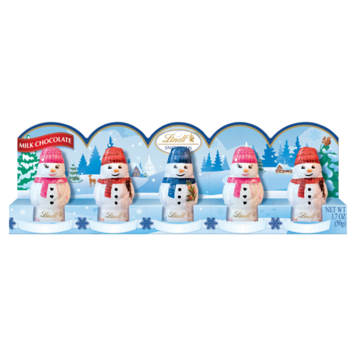 Lindt Snowman tejcsokoládé figura 5 x 10 g (50 g)