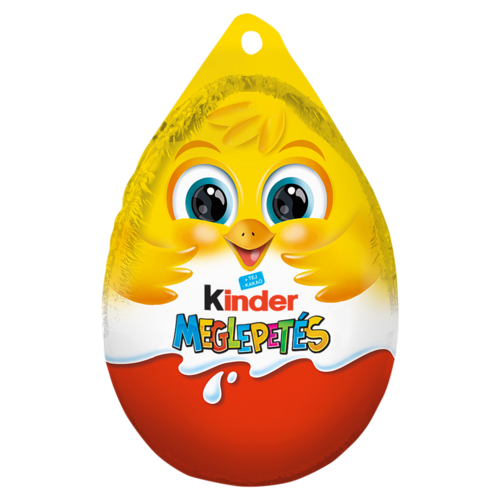 Kinder Surprise belső tejes réteggel bevont tejcsokoládé tojás, belsejében meglepetéssel 20 g