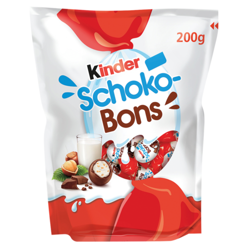 Kinder Schoko-Bons tejcsokoládé bonbonok tejes krémmel és mogyoródarabkákkal töltve 200 g