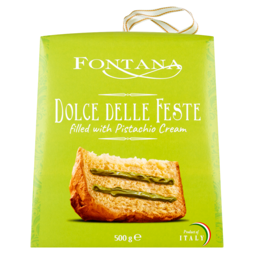 Fontana Dolce Delle Feste természetes kelesztésű pékáru pisztácia krémmel töltve 500 g
