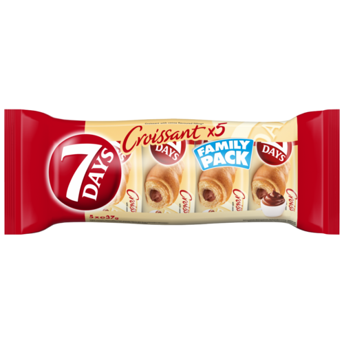 7DAYS Family Pack croissant kakaós töltelékkel 5 x 37 g (185 g)