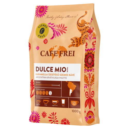 Cafe Frei Dulce Mio Blend karamella ízesítésű szemes kávé 1000 g