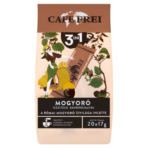 Cafe Frei 3in1 mogyoró ízesítésű azonnal oldódó kávéspecialitás 20 x 17 g (340 g)