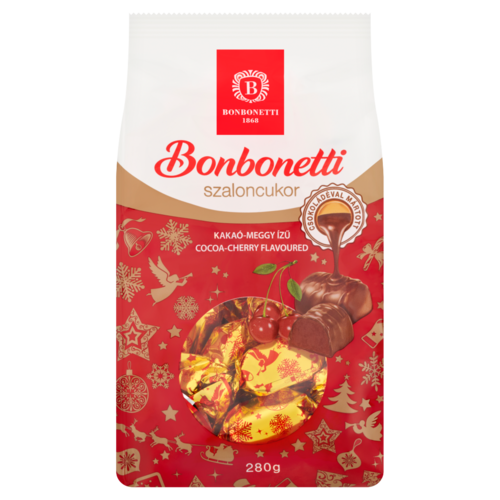 Bonbonetti tejcsokoládéval mártott kakaó-meggy ízű szaloncukor 280 g