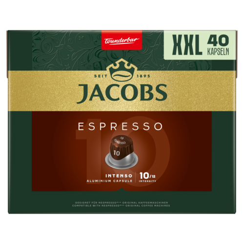 Jacobs Espresso Intenso őrölt-pörkölt kávé kapszulában 40 db 208 g