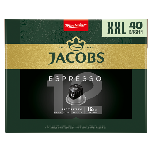 Jacobs Espresso Ristretto őrölt-pörkölt kávé kapszulában 40 db 208 g