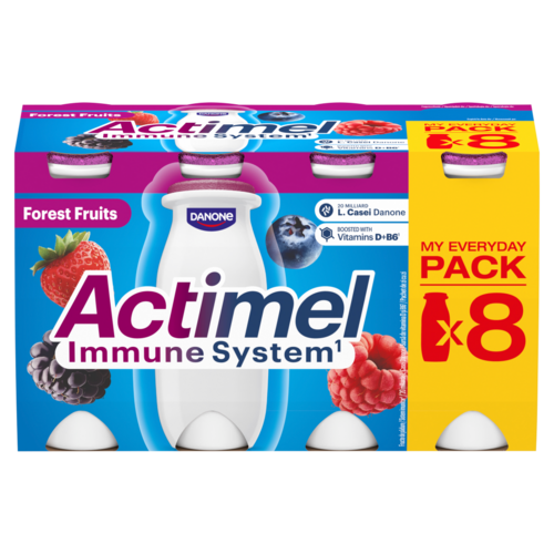 Danone Actimel erdei gyümölcsízű zsírszegény, fermentált ital B6- és D-vitaminnal 8 x 100 g (800 g)